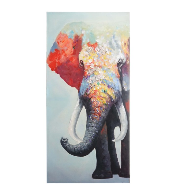 Cuadro ELEFANTE 140x70x3,5 cm, pintado a mano al óleo