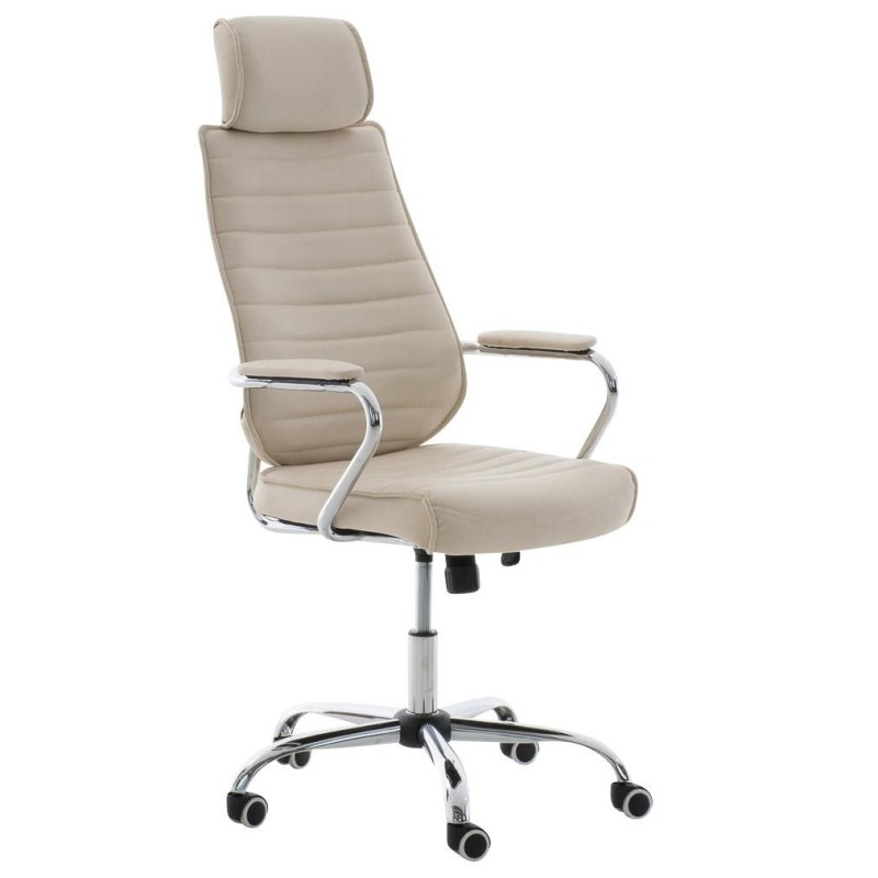 Sillón Ejecutivo modelo RENO, estructura metal, en piel color Negro