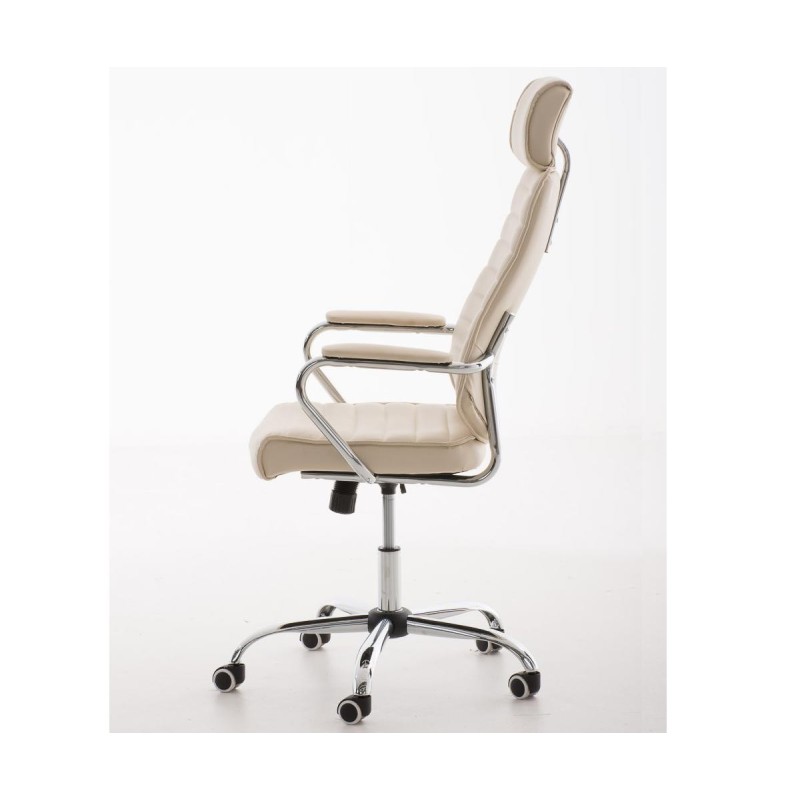 Sillón Ejecutivo modelo RENO, estructura metal, en piel color Negro