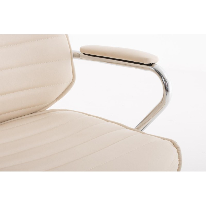 Sillón Ejecutivo modelo RENO, estructura metal, en piel color Negro