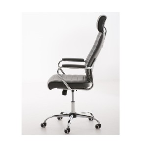 Sillón Ejecutivo modelo RENO, estructura metal, en piel color Negro