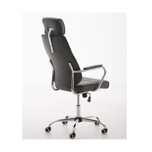 Sillón Ejecutivo modelo RENO, estructura metal, en piel color Negro