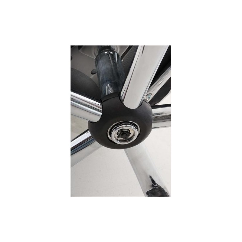 Sillón Ejecutivo modelo RENO, estructura metal, en piel color Negro