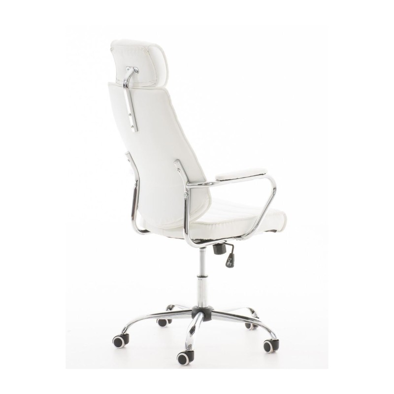 Sillón Ejecutivo modelo RENO, estructura metal, en piel color Negro