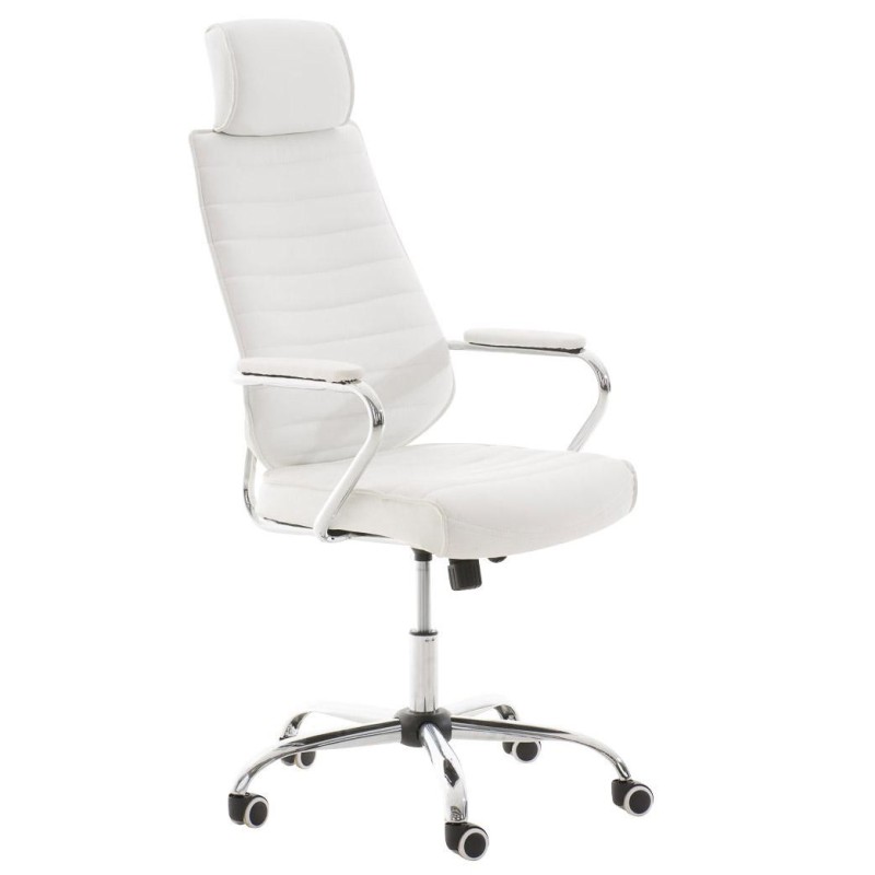 Sillón Ejecutivo modelo RENO, estructura metal, en piel color Negro