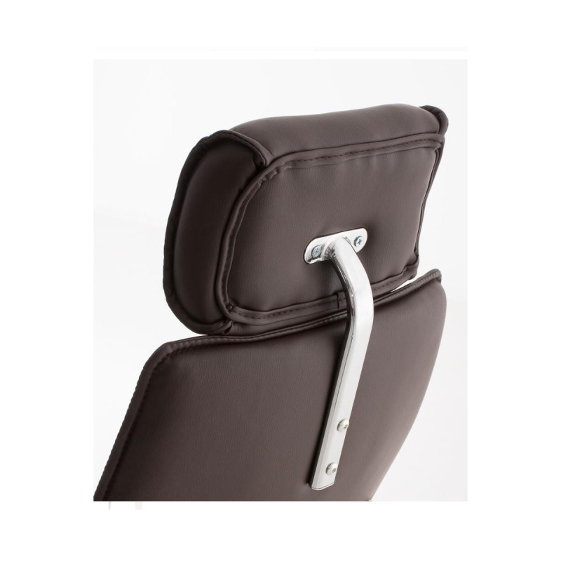 Sillón Ejecutivo modelo RENO, estructura metal, en piel color Negro