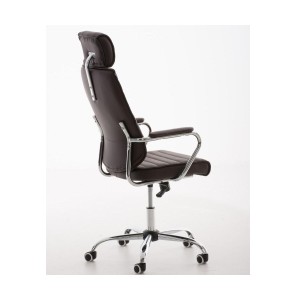 Sillón Ejecutivo modelo RENO, estructura metal, en piel color Negro