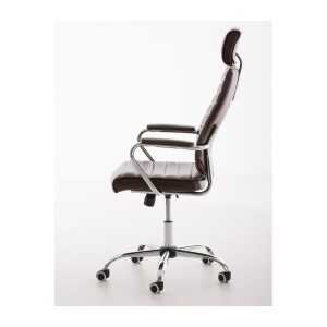 Sillón Ejecutivo modelo RENO, estructura metal, en piel color Negro