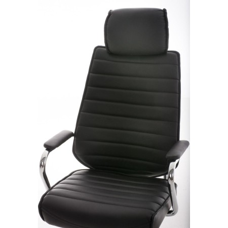 Sillón Ejecutivo modelo RENO, estructura metal, en piel color Negro 2