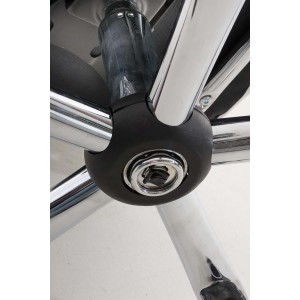 Sillón Ejecutivo modelo RENO, estructura metal, en piel color Negro