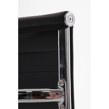 Silla de Oficina ROMA, exclusivo diseño, en piel color Negro 2