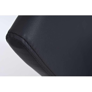 Silla de Confidente AISA, en metal cromado, en Piel color Negro