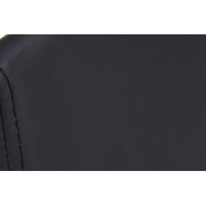 Silla de Confidente / Reuniones ASPE, metal cromado, Piel Negro