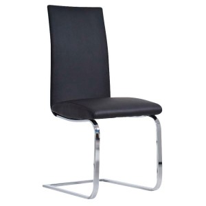 Silla de Confidente JASO, exclusivo diseño, en Piel Negro