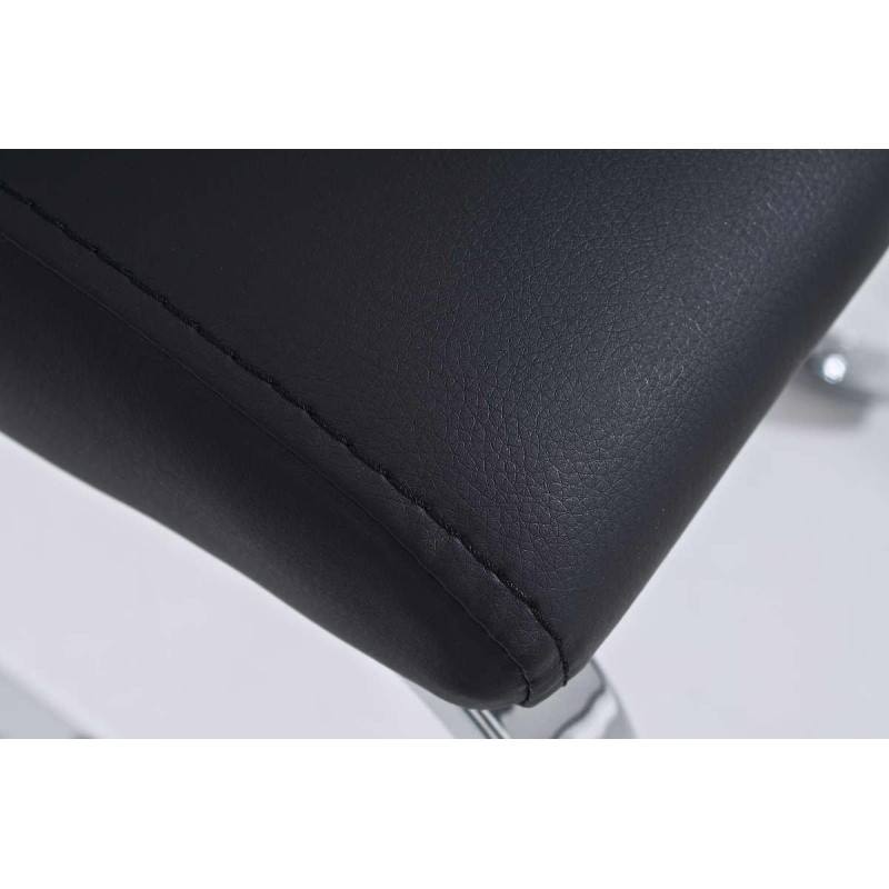 Silla de Confidente JASO, exclusivo diseño, en Piel Negro