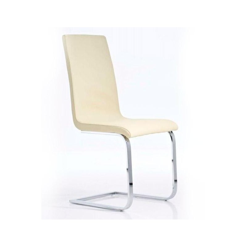 Silla de Confidente TORIA, diseño minimalista, en Piel color Negro