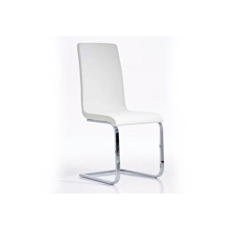 Silla de Confidente TORIA, diseño minimalista, en Piel color Negro