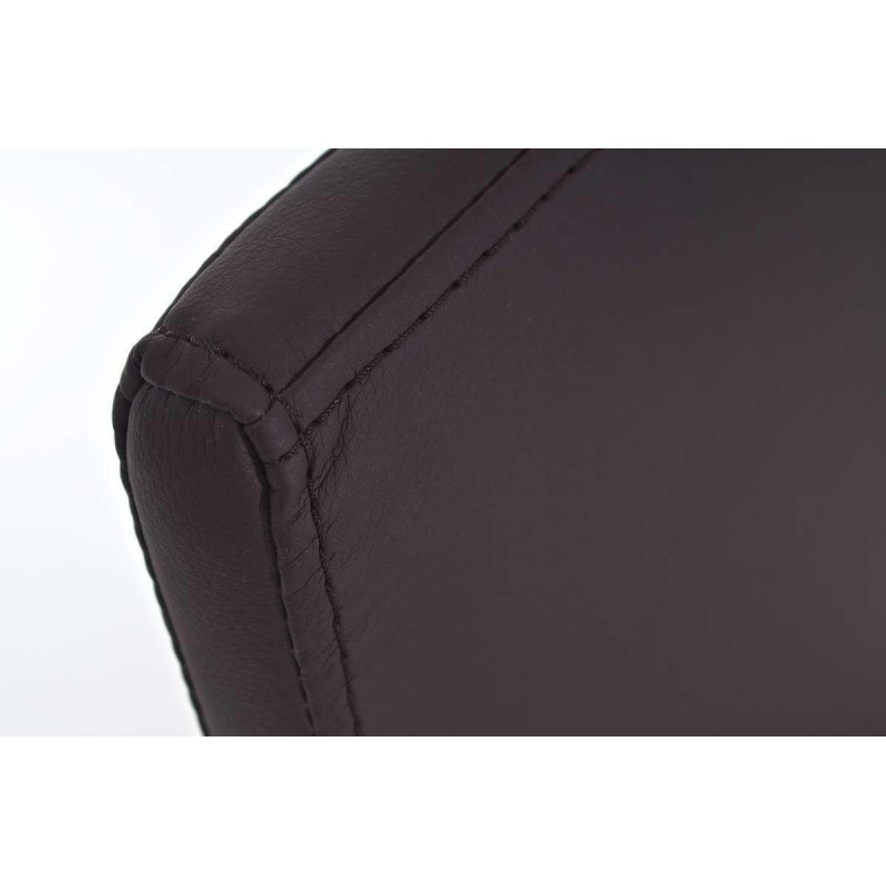 Silla de Confidente TORIA, diseño minimalista, en Piel color Negro