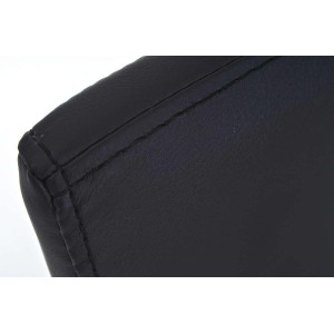 Silla de Confidente TORIA, diseño minimalista, en Piel color Negro