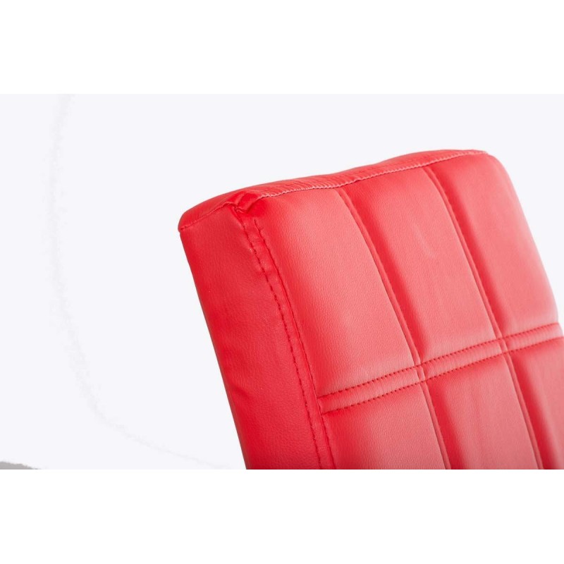 Silla de Confidente BIELSA, tapizado en costuras, Piel color Negro