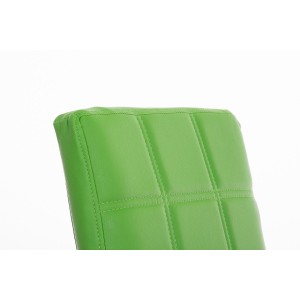 Silla de Confidente BIELSA, tapizado en costuras, Piel color Negro