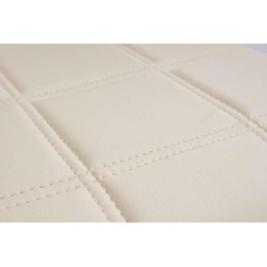 Silla de Confidente BIELSA, tapizado en costuras, Piel color Negro