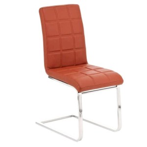 Silla de Confidente BIELSA, tapizado en costuras, Piel color Negro