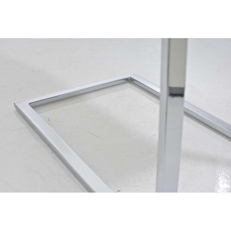 Silla de Confidente BIELSA, tapizado en costuras, Piel color Negro