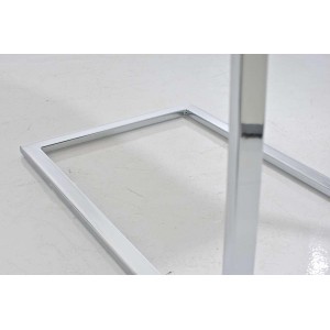 Silla de Confidente BIELSA, tapizado en costuras, Piel color Negro