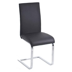 Silla de Confidente CINCA, diseño ergonómico, Piel color Negro