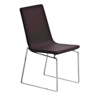 Silla de Confidente VILLANOVA, diseño único, en Piel color Negro