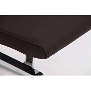 Silla de Confidente VILLANOVA, diseño único, en Piel color Negro