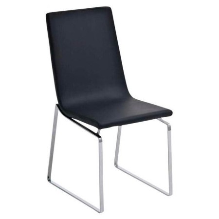 Silla de Confidente VILLANOVA, diseño único, en Piel color Negro 2