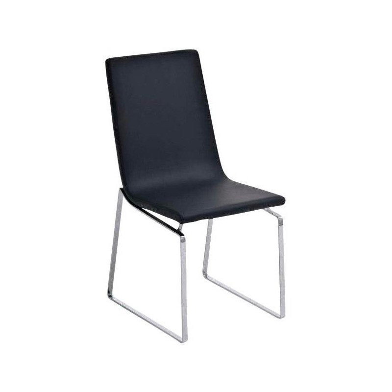 Silla de Confidente VILLANOVA, diseño único, en Piel color Negro