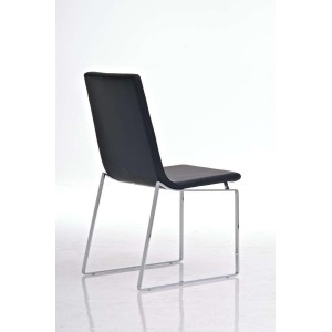 Silla de Confidente VILLANOVA, diseño único, en Piel color Negro