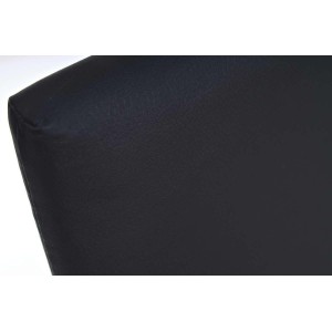 Silla de Confidente MILA, respaldo ergonómico alto, Piel color Negro