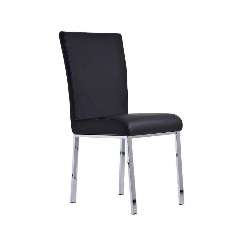 Silla de Confidente CARLO, muy robusta y resistente, Piel Negro