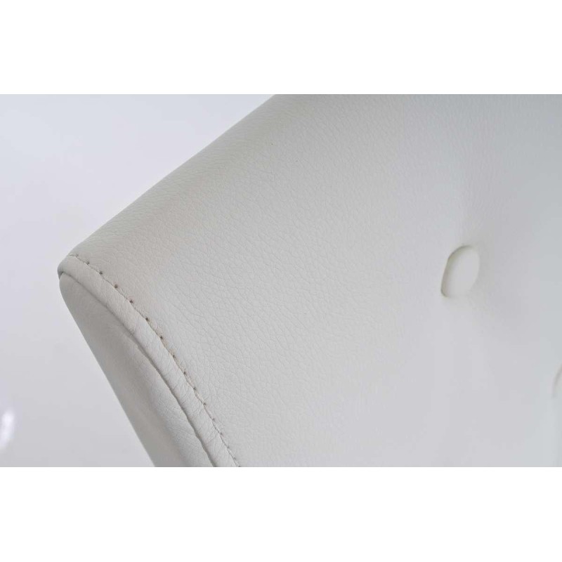 Silla de Confidente VICOR, tapizado estilo capitoné, Piel Negro