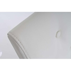 Silla de Confidente VICOR, tapizado estilo capitoné, Piel Negro