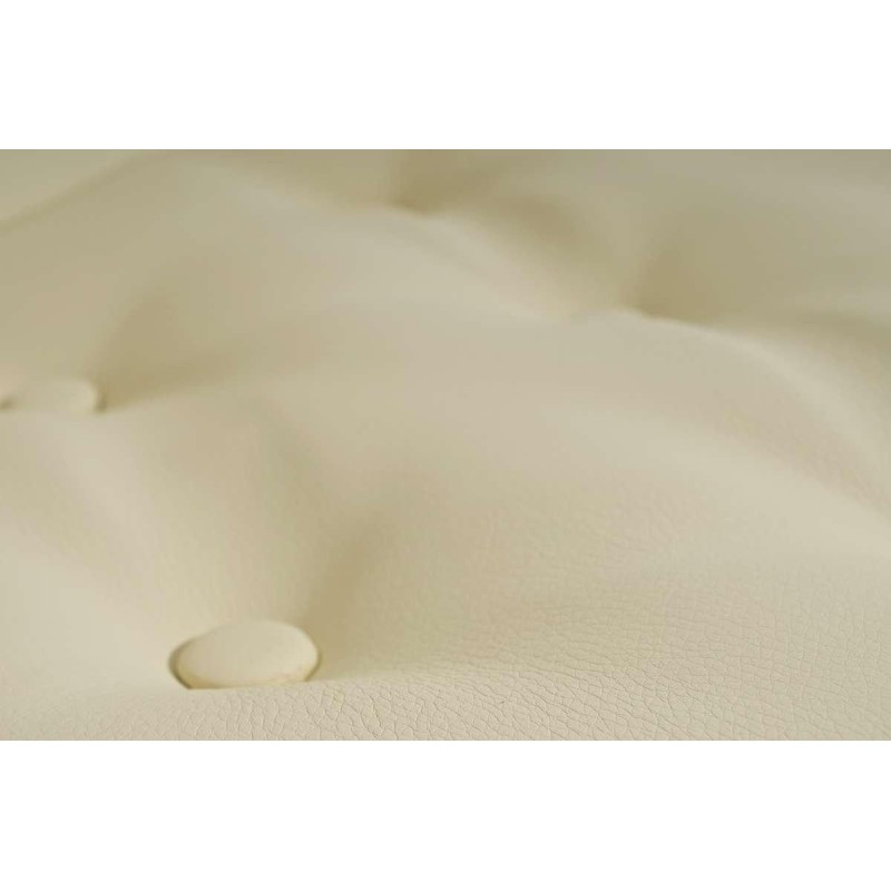 Silla de Confidente VICOR, tapizado estilo capitoné, Piel Negro