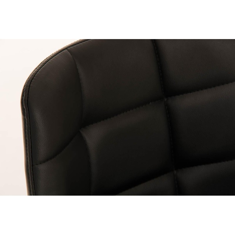 Silla de Confidente MAURO, gran confort, Piel color Negro