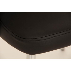 Silla de Confidente MAURO, gran confort, Piel color Negro