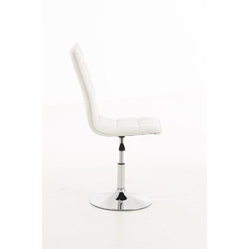 Silla de Confidente BULGARI, ajustable en altura, Piel color Negro