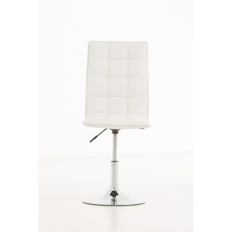 Silla de Confidente BULGARI, ajustable en altura, Piel color Negro