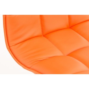 Silla de Confidente BULGARI, ajustable en altura, Piel color Negro