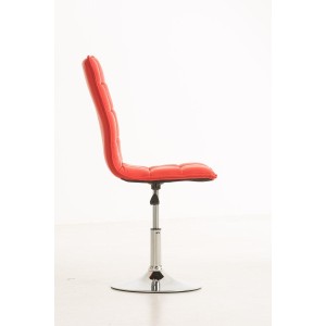 Silla de Confidente BULGARI, ajustable en altura, Piel color Negro