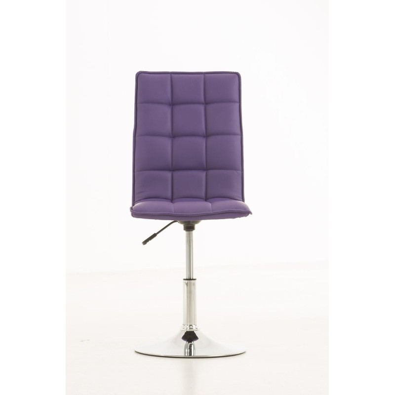 Silla de Confidente BULGARI, ajustable en altura, Piel color Negro