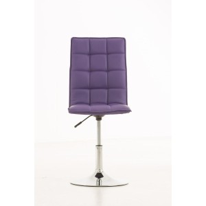 Silla de Confidente BULGARI, ajustable en altura, Piel color Negro