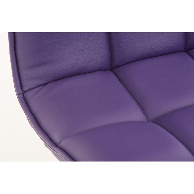 Silla de Confidente BULGARI, ajustable en altura, Piel color Negro