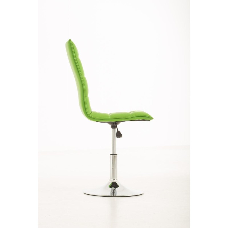 Silla de Confidente BULGARI, ajustable en altura, Piel color Negro